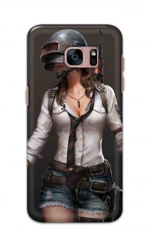 For Samsung Galaxy S7 edge Printed Mobile Case Back Cover Pouch (Pubg Girl)