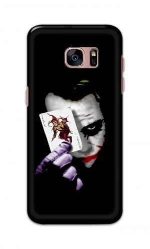 For Samsung Galaxy S7 edge Printed Mobile Case Back Cover Pouch (Joker Card In Hand)