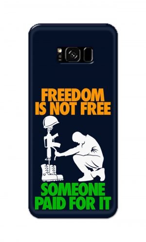 For Samsung Galaxy S8 Printed Mobile Case Back Cover Pouch (Freedom Is Not Free)
