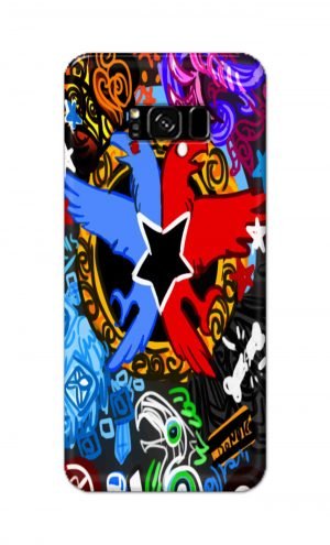 For Samsung Galaxy S8 Printed Mobile Case Back Cover Pouch (Colorful Eagle)
