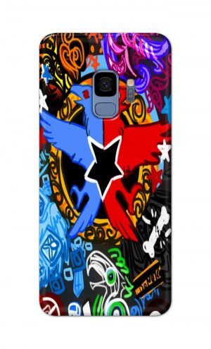 For Samsung Galaxy S9 Printed Mobile Case Back Cover Pouch (Colorful Eagle)