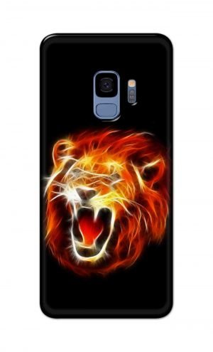 For Samsung Galaxy S9 Printed Mobile Case Back Cover Pouch (Lion Fire)