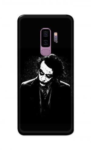 For Samsung Galaxy S9 Plus Printed Mobile Case Back Cover Pouch (Joker Black And White)