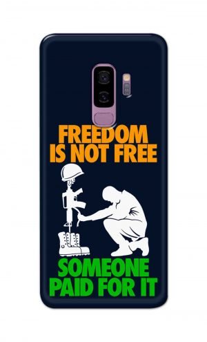 For Samsung Galaxy S9 Plus Printed Mobile Case Back Cover Pouch (Freedom Is Not Free)