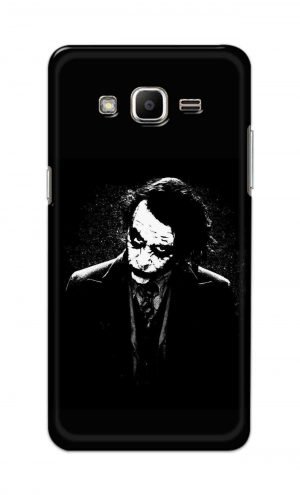 For Samsung J2 Printed Mobile Case Back Cover Pouch (Joker Black And White)