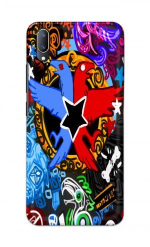For Vivo V11 Pro Ptinted Mobile Case Back Cover Pouch (Colorful Eagle)