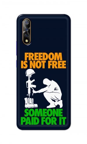 For Vivo S1 Ptinted Mobile Case Back Cover Pouch (Freedom Is Not Free)