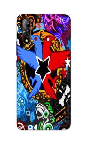 For Vivo S1 Ptinted Mobile Case Back Cover Pouch (Colorful Eagle)
