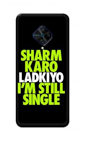 For Vivo S1 Pro Ptinted Mobile Case Back Cover Pouch (Sharm Karo Ladkiyon)