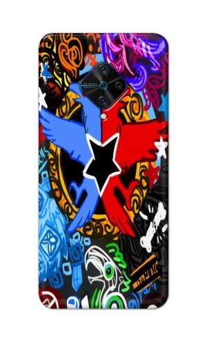 For Vivo S1 Pro Ptinted Mobile Case Back Cover Pouch (Colorful Eagle)