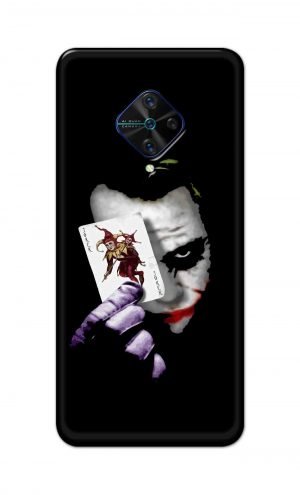 For Vivo S1 Pro Ptinted Mobile Case Back Cover Pouch (Joker Card In Hand)