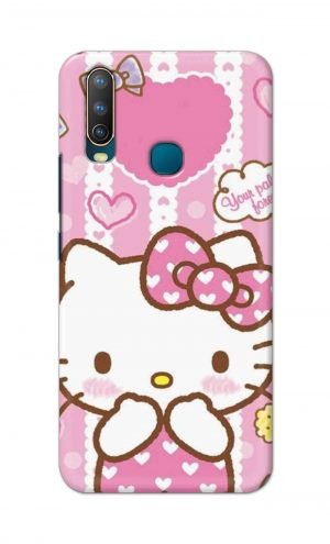 For Vivo U10 Ptinted Mobile Case Back Cover Pouch (Hello Kitty Pink)