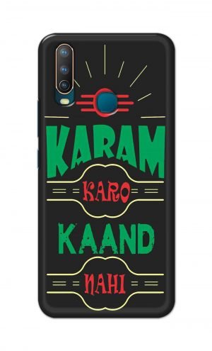 For Vivo U10 Ptinted Mobile Case Back Cover Pouch (Karam Karo Kaand Nahi)