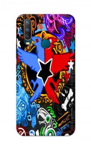 For Vivo U10 Ptinted Mobile Case Back Cover Pouch (Colorful Eagle)