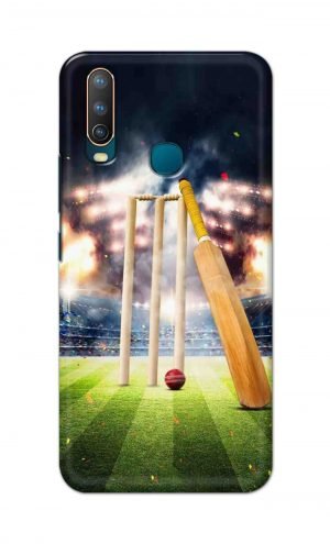 For Vivo U10 Ptinted Mobile Case Back Cover Pouch (Cricket Bat Ball)