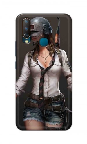 For Vivo U10 Ptinted Mobile Case Back Cover Pouch (Pubg Girl)