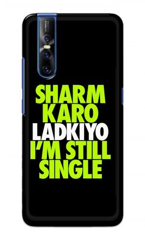 For Vivo V15 Pro Ptinted Mobile Case Back Cover Pouch (Sharm Karo Ladkiyon)