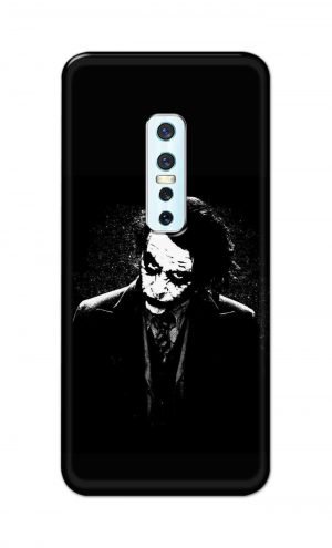 For Vivo V17 Pro Ptinted Mobile Case Back Cover Pouch (Joker Black And White)