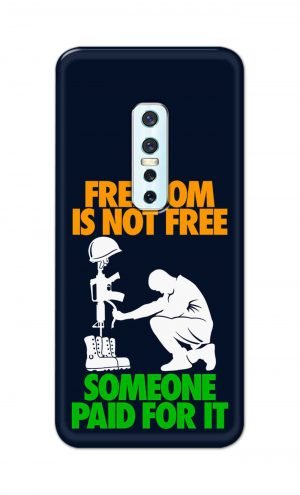 For Vivo V17 Pro Ptinted Mobile Case Back Cover Pouch (Freedom Is Not Free)
