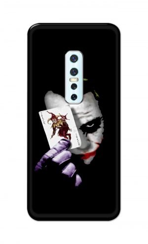 For Vivo V17 Pro Ptinted Mobile Case Back Cover Pouch (Joker Card In Hand)