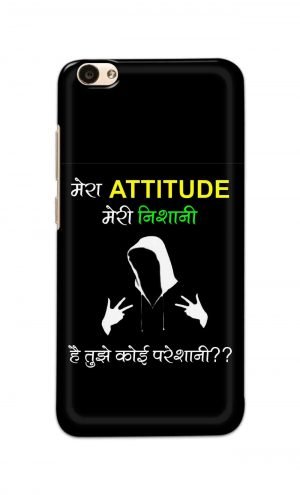 For Vivo V5 V5s Ptinted Mobile Case Back Cover Pouch (Mera Attitude Meri Nishani)