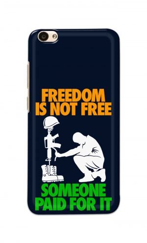 For Vivo V5 V5s Ptinted Mobile Case Back Cover Pouch (Freedom Is Not Free)