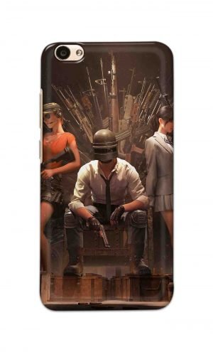 For Vivo V5 V5s Ptinted Mobile Case Back Cover Pouch (Pubg Sitting)