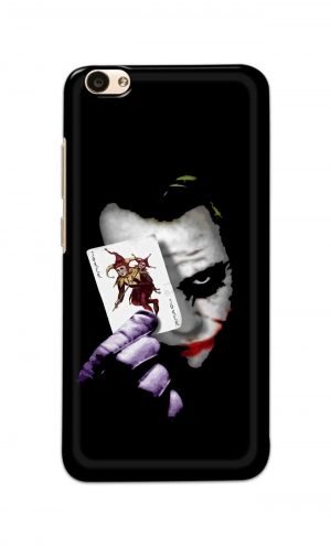 For Vivo V5 V5s Ptinted Mobile Case Back Cover Pouch (Joker Card In Hand)