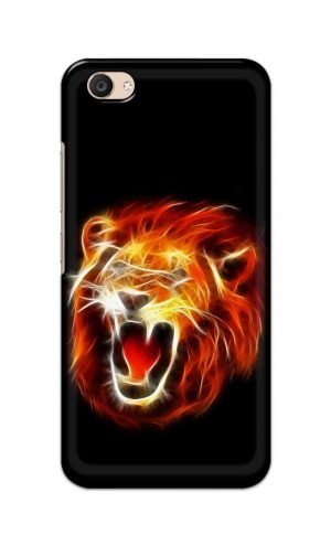 For Vivo V5 Plus Ptinted Mobile Case Back Cover Pouch (Lion Fire)