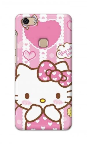 For Vivo V7 Ptinted Mobile Case Back Cover Pouch (Hello Kitty Pink)