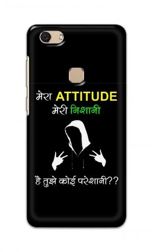 For Vivo V7 Ptinted Mobile Case Back Cover Pouch (Mera Attitude Meri Nishani)