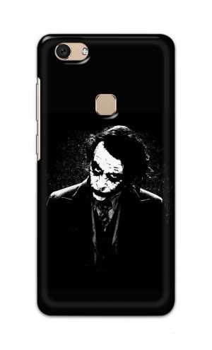 For Vivo V7 Ptinted Mobile Case Back Cover Pouch (Joker Black And White)