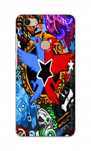 For Vivo V7 Ptinted Mobile Case Back Cover Pouch (Colorful Eagle)