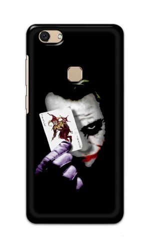 For Vivo V7 Ptinted Mobile Case Back Cover Pouch (Joker Card In Hand)
