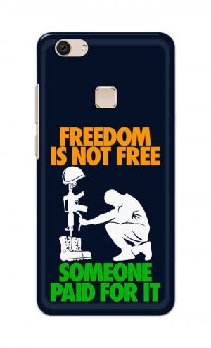 For Vivo V7 Plus Ptinted Mobile Case Back Cover Pouch (Freedom Is Not Free)