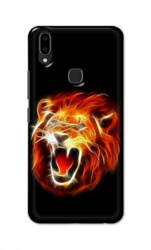 For Vivo V9 V9 Pro Ptinted Mobile Case Back Cover Pouch (Lion Fire)