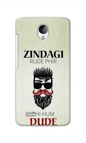 For Vivo Y21 Y21L Ptinted Mobile Case Back Cover Pouch (Jindagi Rude Fir Bhi Hum Dude)