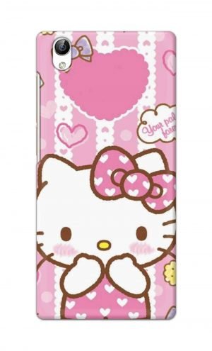 For Vivo Y51 Ptinted Mobile Case Back Cover Pouch (Hello Kitty Pink)