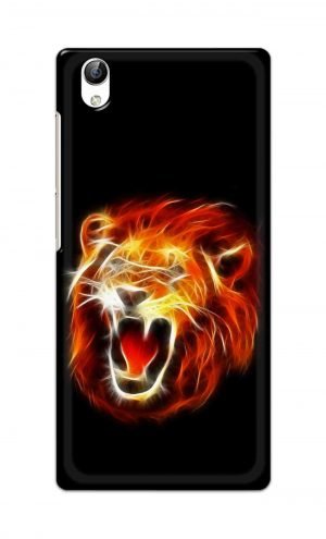 For Vivo Y51 Ptinted Mobile Case Back Cover Pouch (Lion Fire)