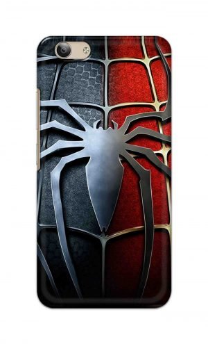 For VivoY53 Ptinted Mobile Case Back Cover Pouch (Spider)
