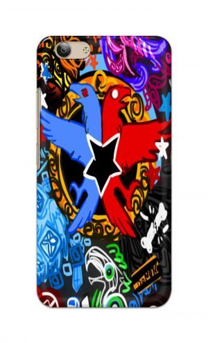 For VivoY53 Ptinted Mobile Case Back Cover Pouch (Colorful Eagle)