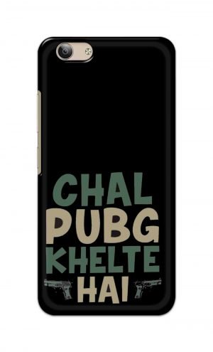 For VivoY53 Ptinted Mobile Case Back Cover Pouch (Pubg Khelte Hain)