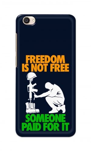 For Vivo Y55 Ptinted Mobile Case Back Cover Pouch (Freedom Is Not Free)