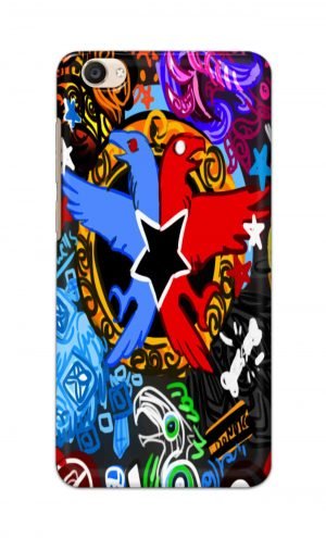 For Vivo Y55 Ptinted Mobile Case Back Cover Pouch (Colorful Eagle)