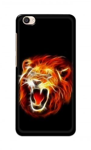 For Vivo Y55 Ptinted Mobile Case Back Cover Pouch (Lion Fire)