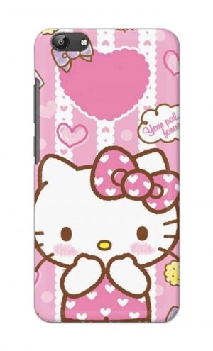 For Vivo Y69 Ptinted Mobile Case Back Cover Pouch (Hello Kitty Pink)