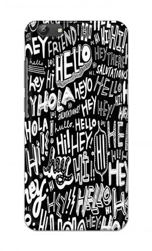 For Vivo Y69 Ptinted Mobile Case Back Cover Pouch (Black And White Graffiti)