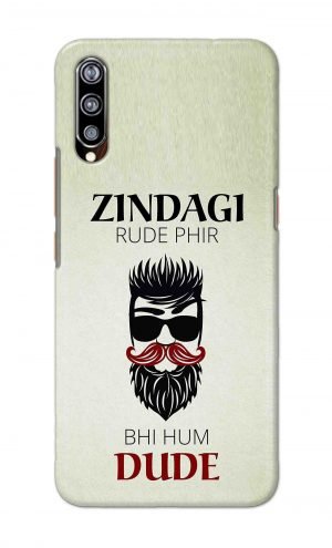 For Vivo Z1x Ptinted Mobile Case Back Cover Pouch (Jindagi Rude Fir Bhi Hum Dude)