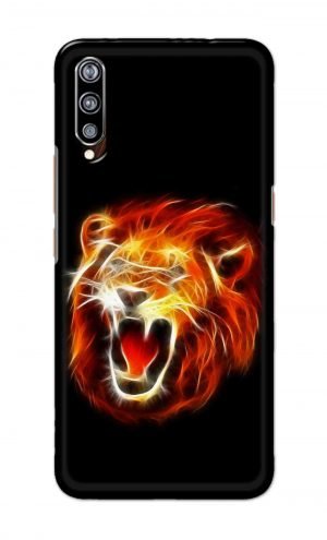 For Vivo Z1x Ptinted Mobile Case Back Cover Pouch (Lion Fire)