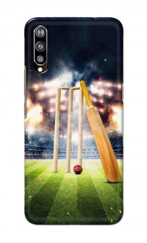 For Vivo Z1x Ptinted Mobile Case Back Cover Pouch (Cricket Bat Ball)
